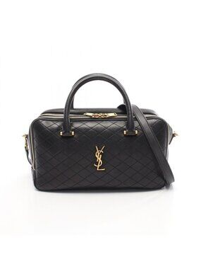 Saint Laurent Paris Handbag Rear Duffle Black Leather 2-Way